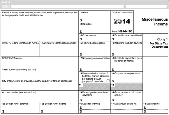 generate 1099s for agents and vendors